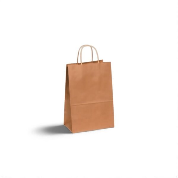 RJ87145 Duro Super Royal 70# Twist Handle Bag Kraft 14" x 10" x 15.75" 200/cs